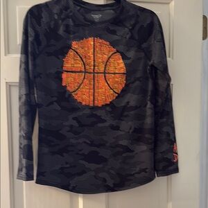 Old Navy Black and Orange Basketball Graphic Shirt